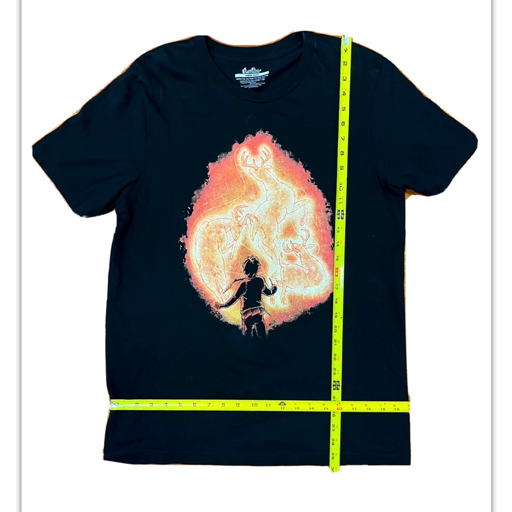 Vintage Animal God Snake Deer Black T-shirt